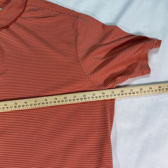 Tommy Bahama Polo Shirt‎ Mens X-Large Stripe Orange Modal Poly Short Sleeve - Picture 5 of 7